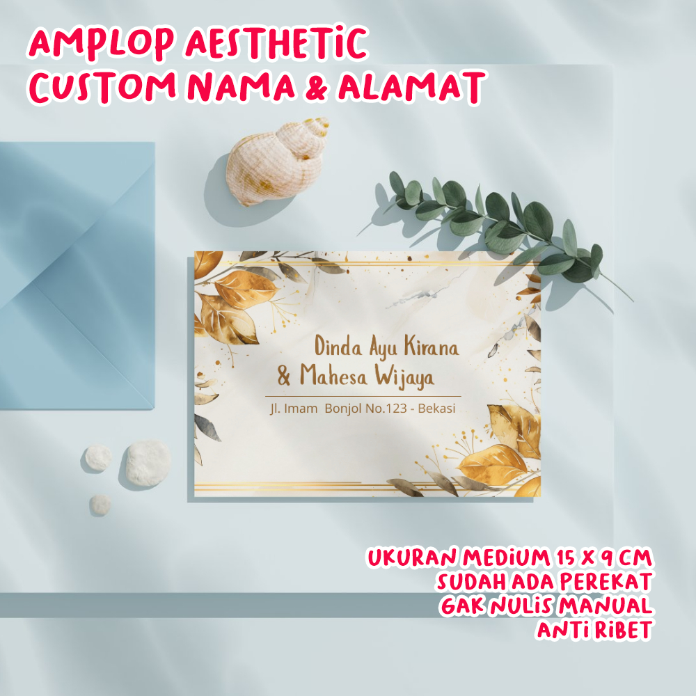 Amplop Kondangan Kustom Nama dan Alamat | Ampop Uang Desain Kustom