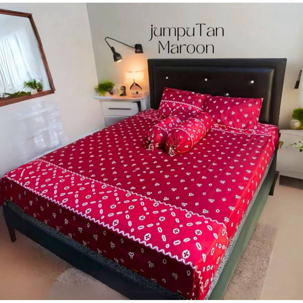 Pesona Batik Pekalongan | Seprei Batik Jumputan Pekalongan 180x200   1 seprei + 2 sarung Bantal + 2 