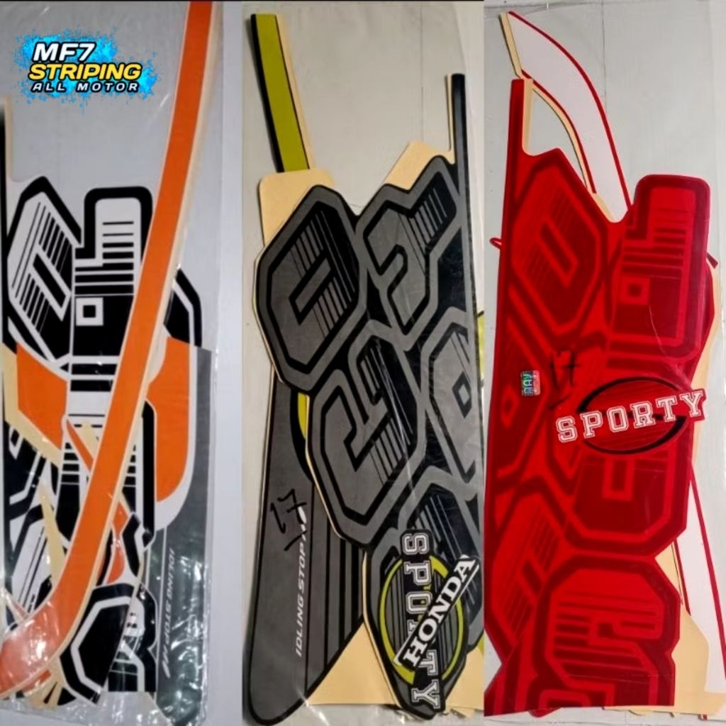 STRIPING HONDA SCOOPY SPORTY 2017 ORIGINAL LENGKAP FULLSET STIKER SCOOPY SPORTY 2017