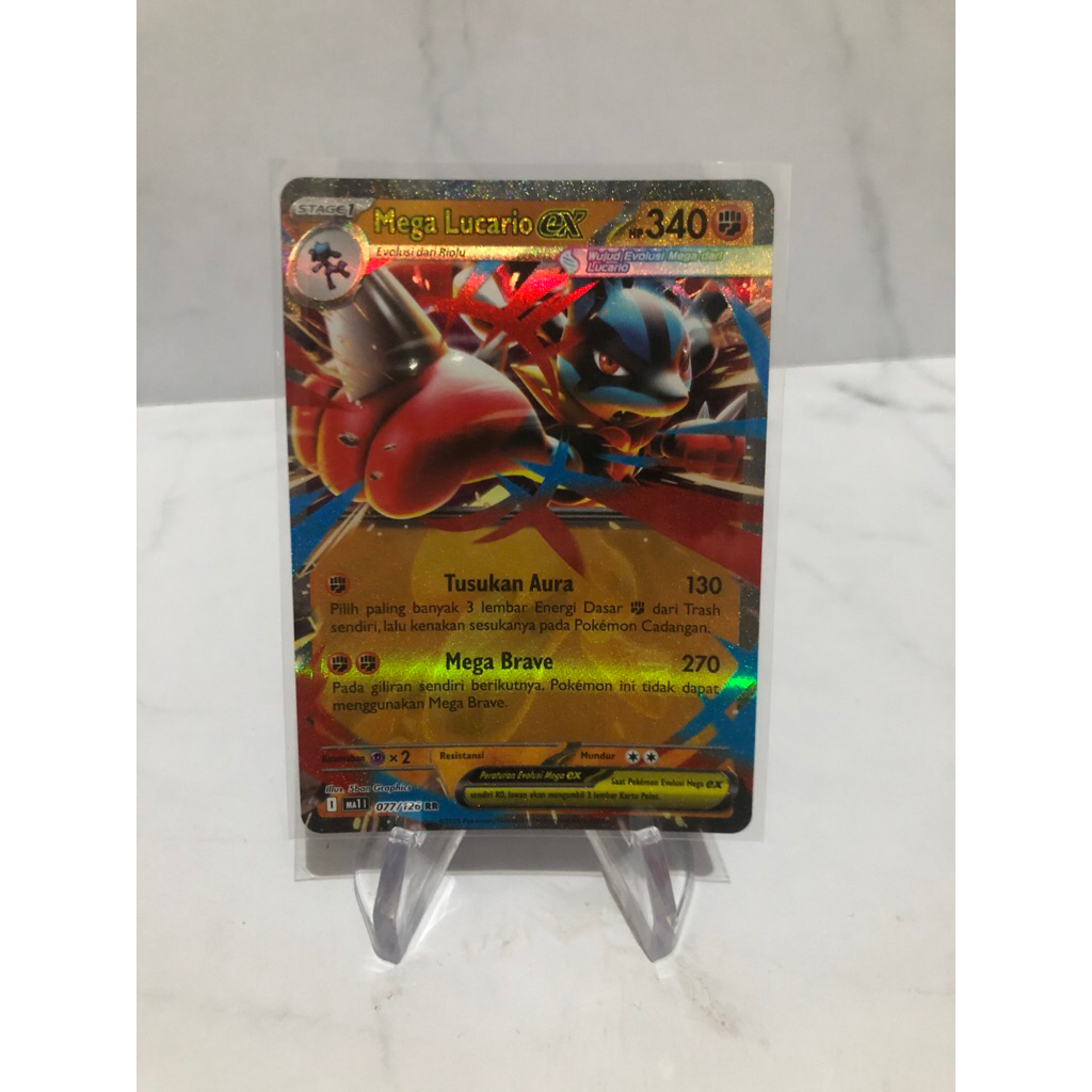 mega lucario EX RR tcg pokemon indonesia