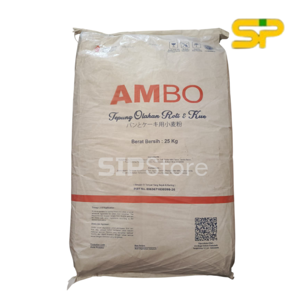 AMBO Tepung Olahan Roti dan Kue 25kg / Susu Bubuk / Tepung Premix / Milk Replacer 25 kg