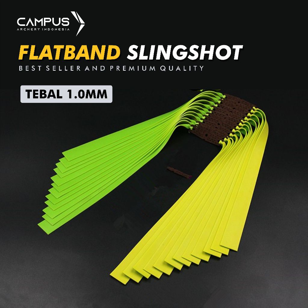 Flatband Slingshot Karet Ketapel 1.0mm TEBAL FULL POWER