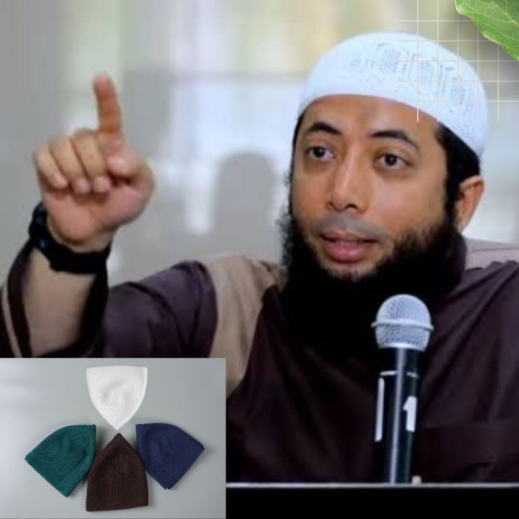 Peci Rajut Mercan Original, Kopiah Islami Ustadz Khalid Basalamah