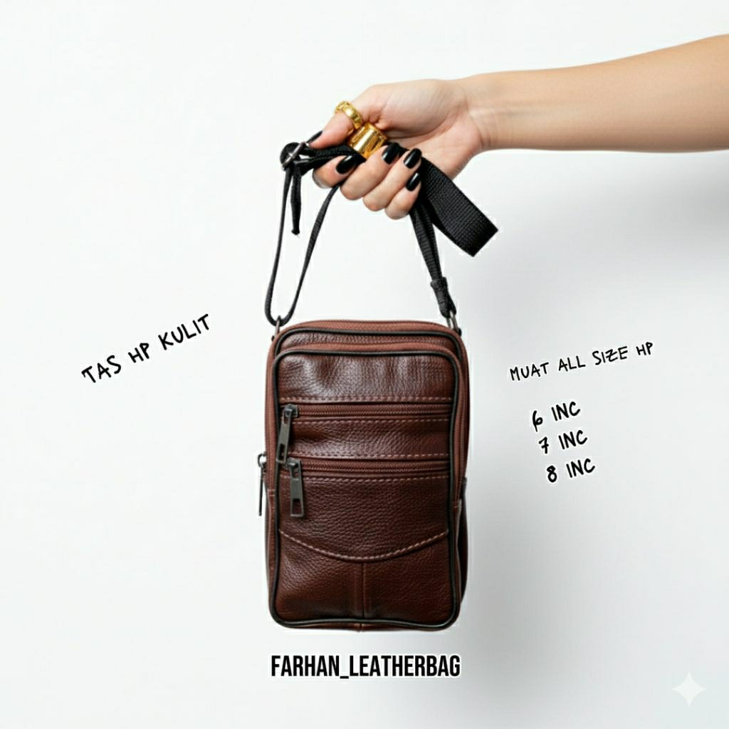 tas hp kulit tas pria tas cowok tas selempang
