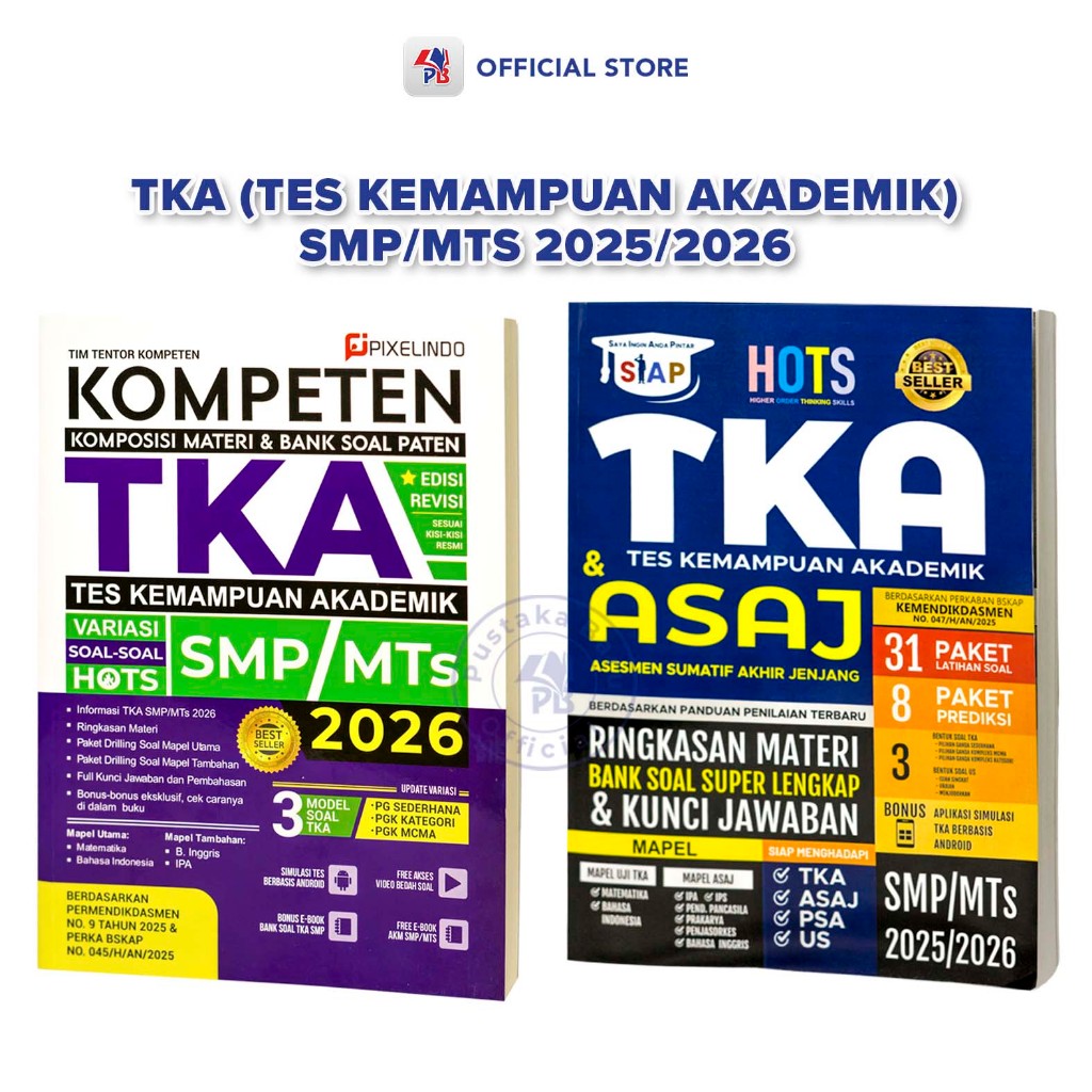 Buku TKA SMP 2025/2026 : Kompeten TKA SMP/MTs 2025/2026 / AR-RUZZ – ARM