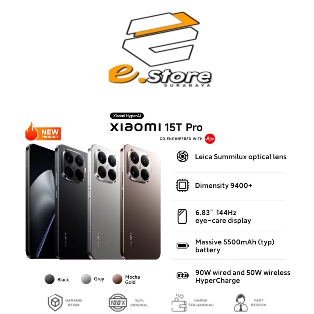 XIAOMI 15T PRO {12GB/512GB} {12GB/1TB} GARANSI RESMI XIAOMI TAM