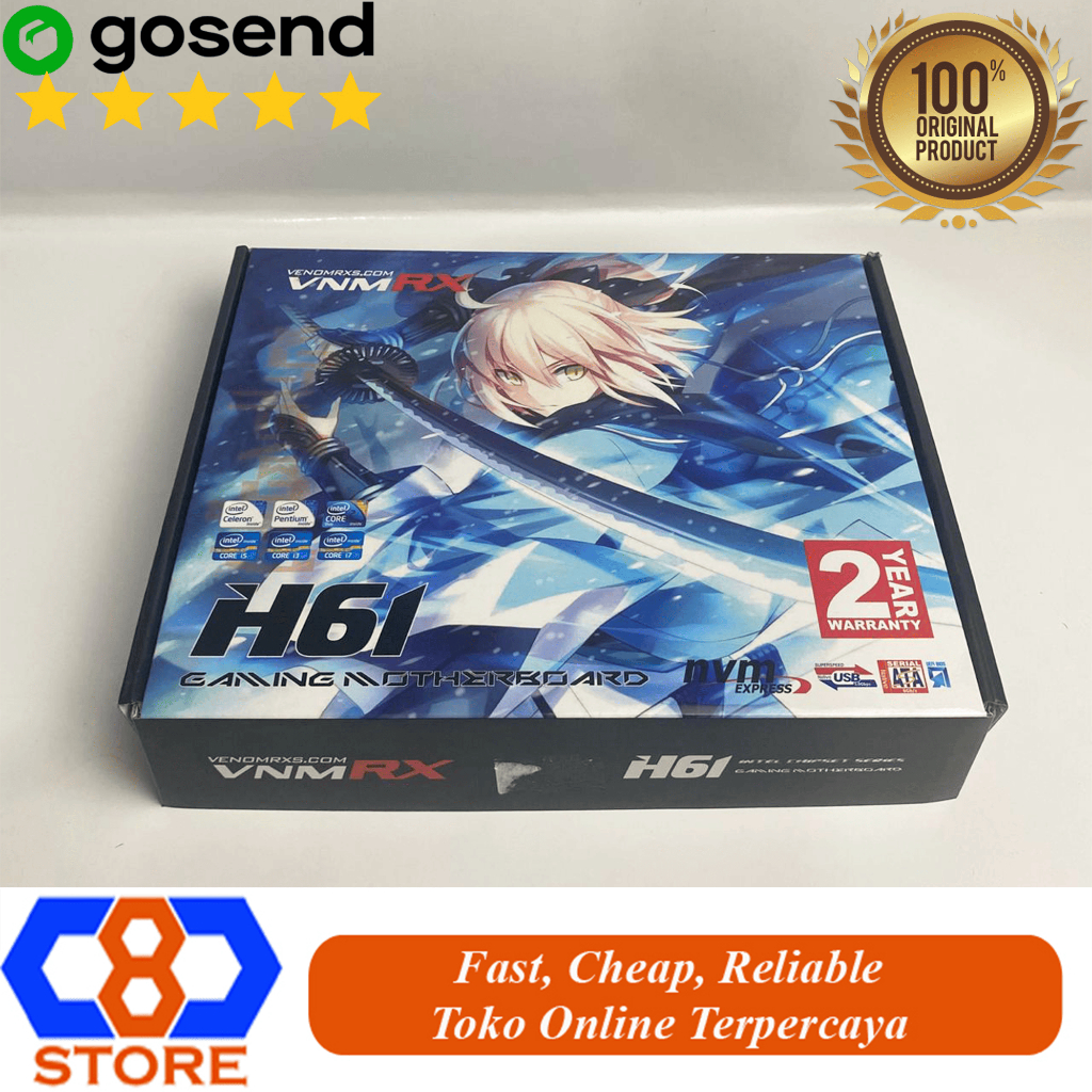 MOTHERBOARD VENOMRX H61 LGA1155 DDR3 NVME SLOT