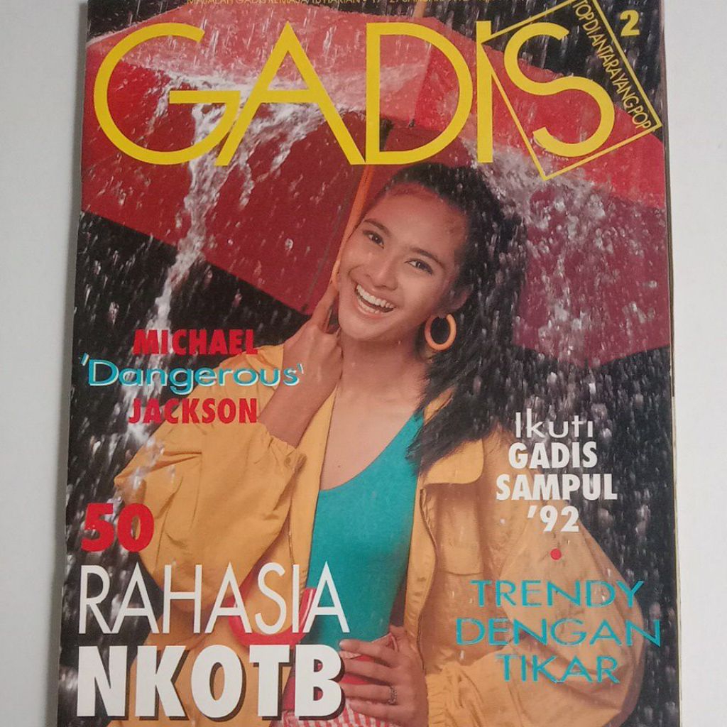 Majalah Gadis Tahun 1992 Cover Cantik Moudy Koesnariah Koesnaedi (None Jakarta'93)