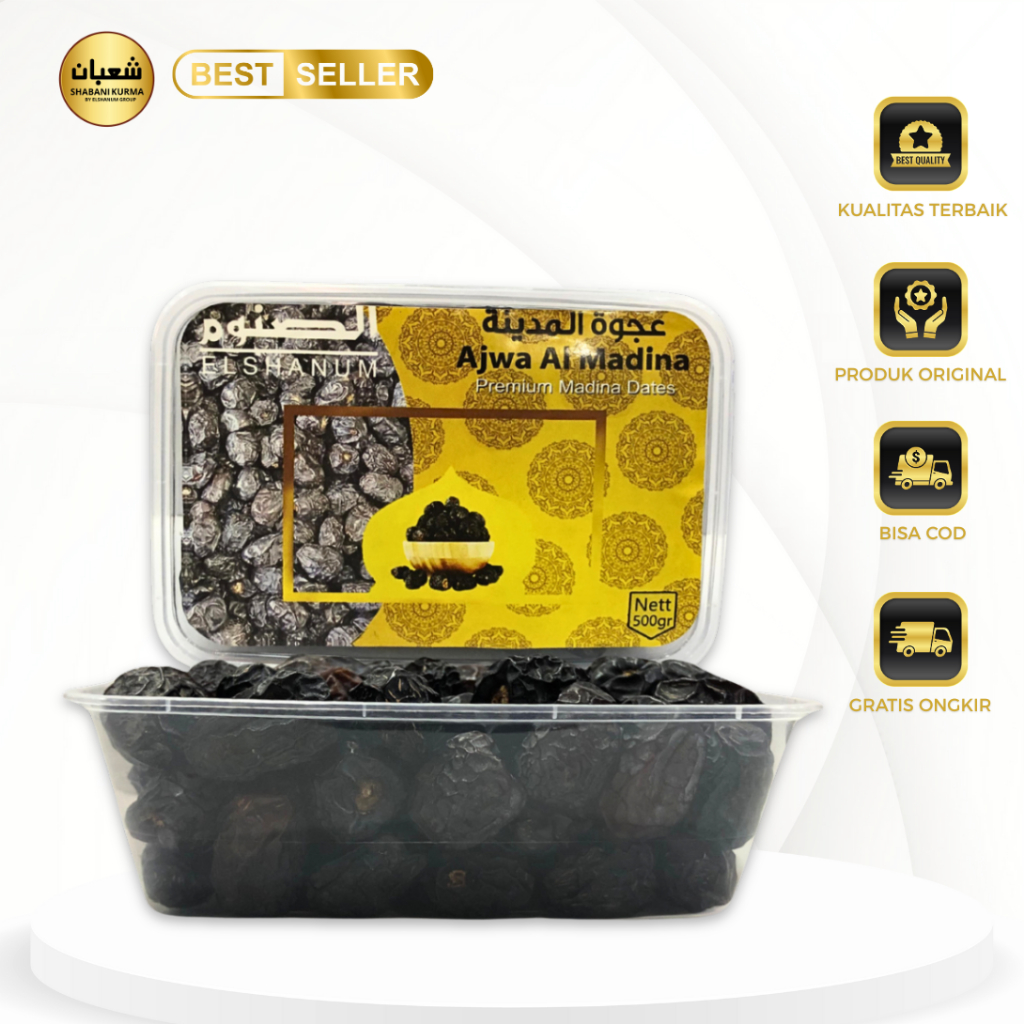 Kurma Ajwa Original Premium / Kurma Ajwa 500 gram Asli 100% Original /  Shabani kurma