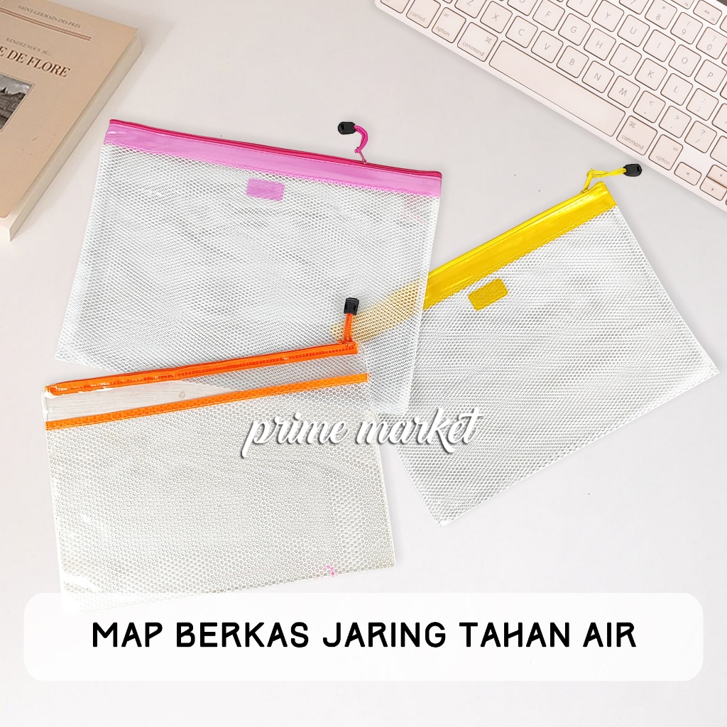 Map Berkas Zipper Resleting Map Dokumen Map Plastik Tahan Air Map Dokumen Waterproof Transparan (Map