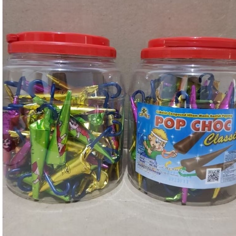 Coklat Payung Kecil Pop Choc Coklat Jadul Jajanan Jadul isi 50pcs