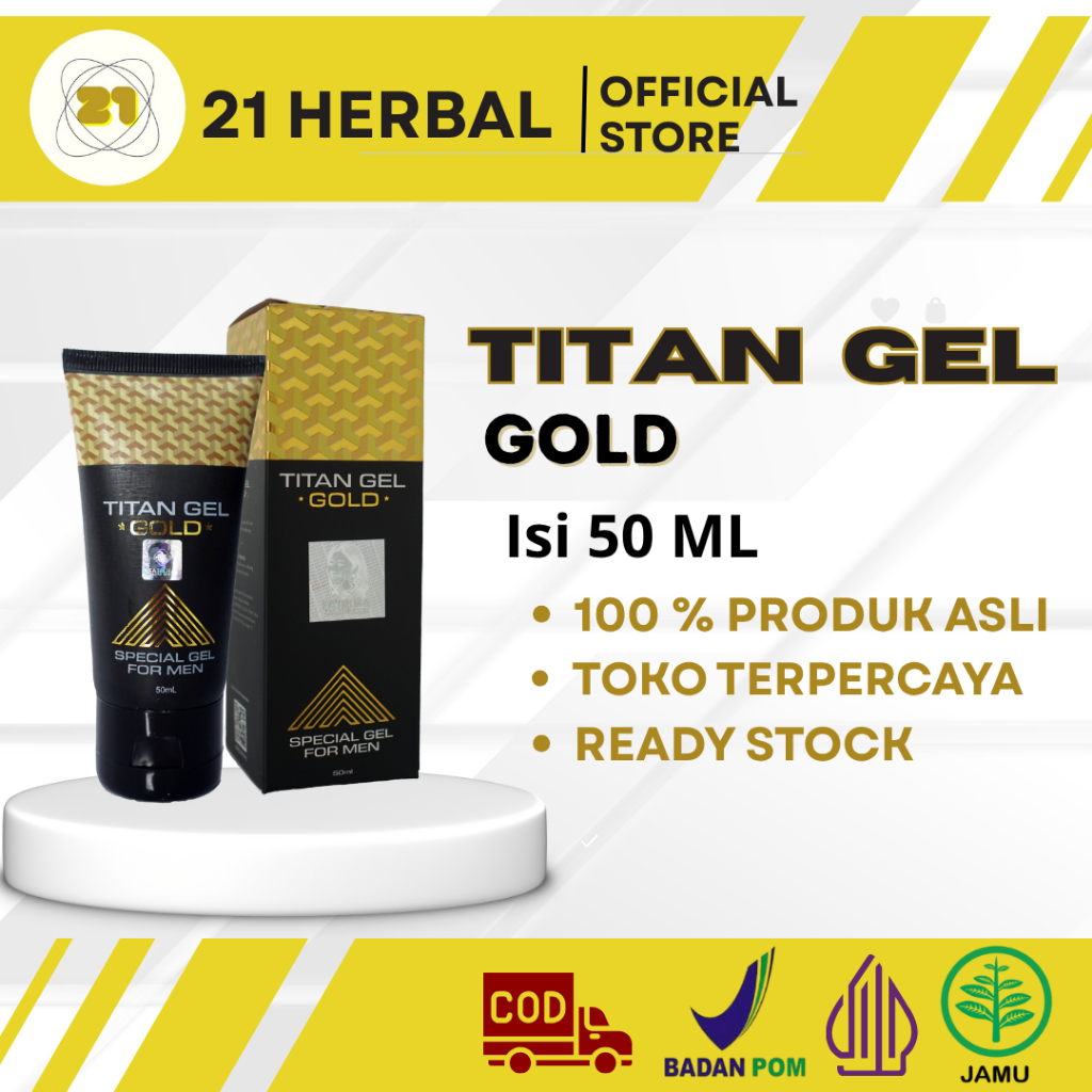 TITAN GEL GOLD- ISI 50- BPOM & HALAL- 100 % ASLI