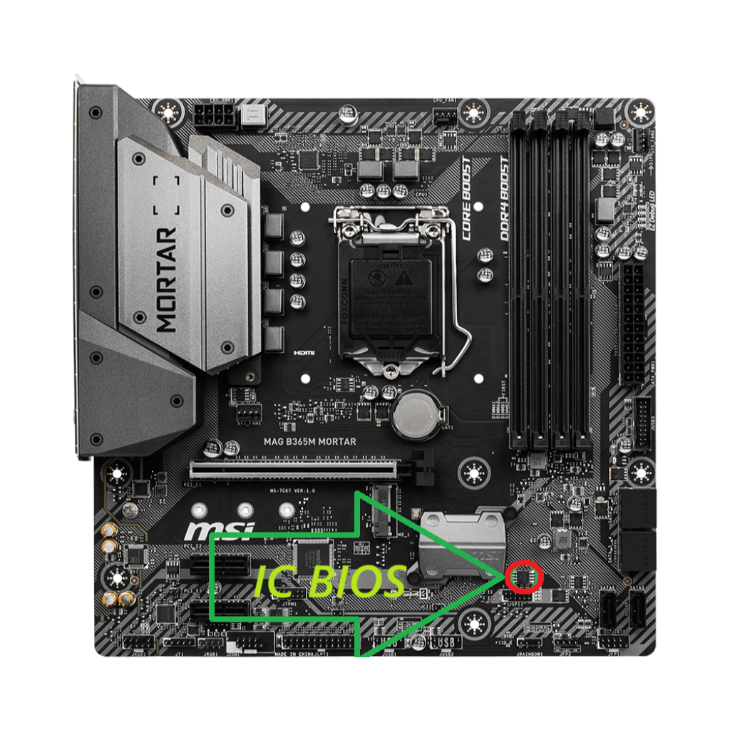 IC BIOS MSI MAG B365M MORTAR