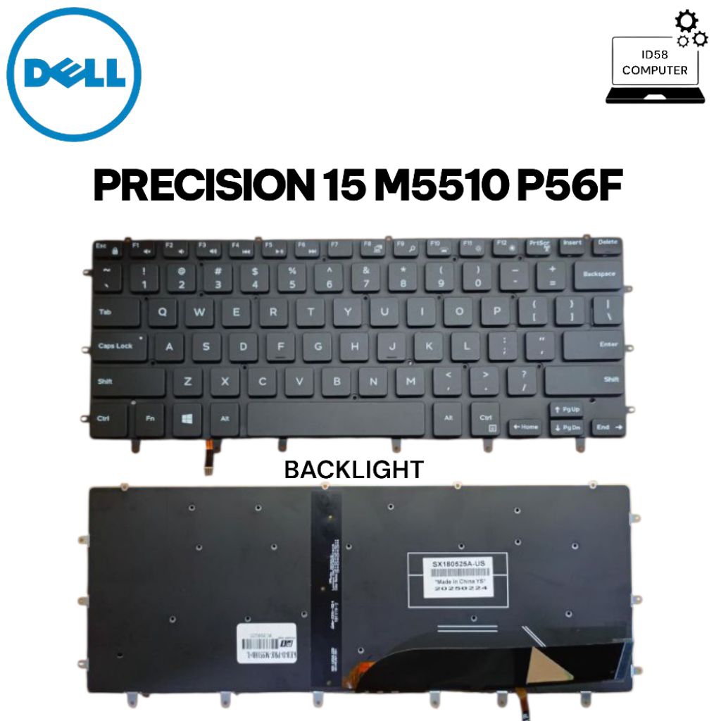 KEYBOARD DELL PRECISION 15 M5510 P56F BACKLIGHT