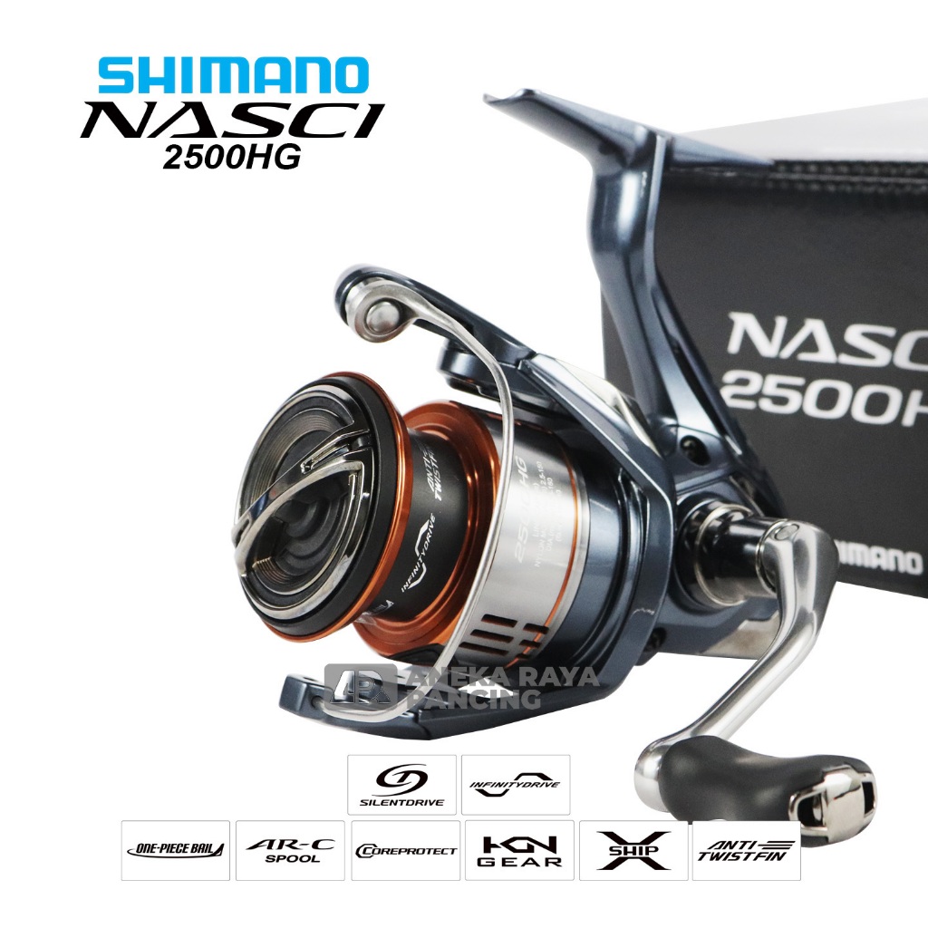 RIL SHIMANO 2025 NASCI ALL SIZE / Ril Spinning Shimano Original Bergaransi Terbaru 2025 / Aneka Raya