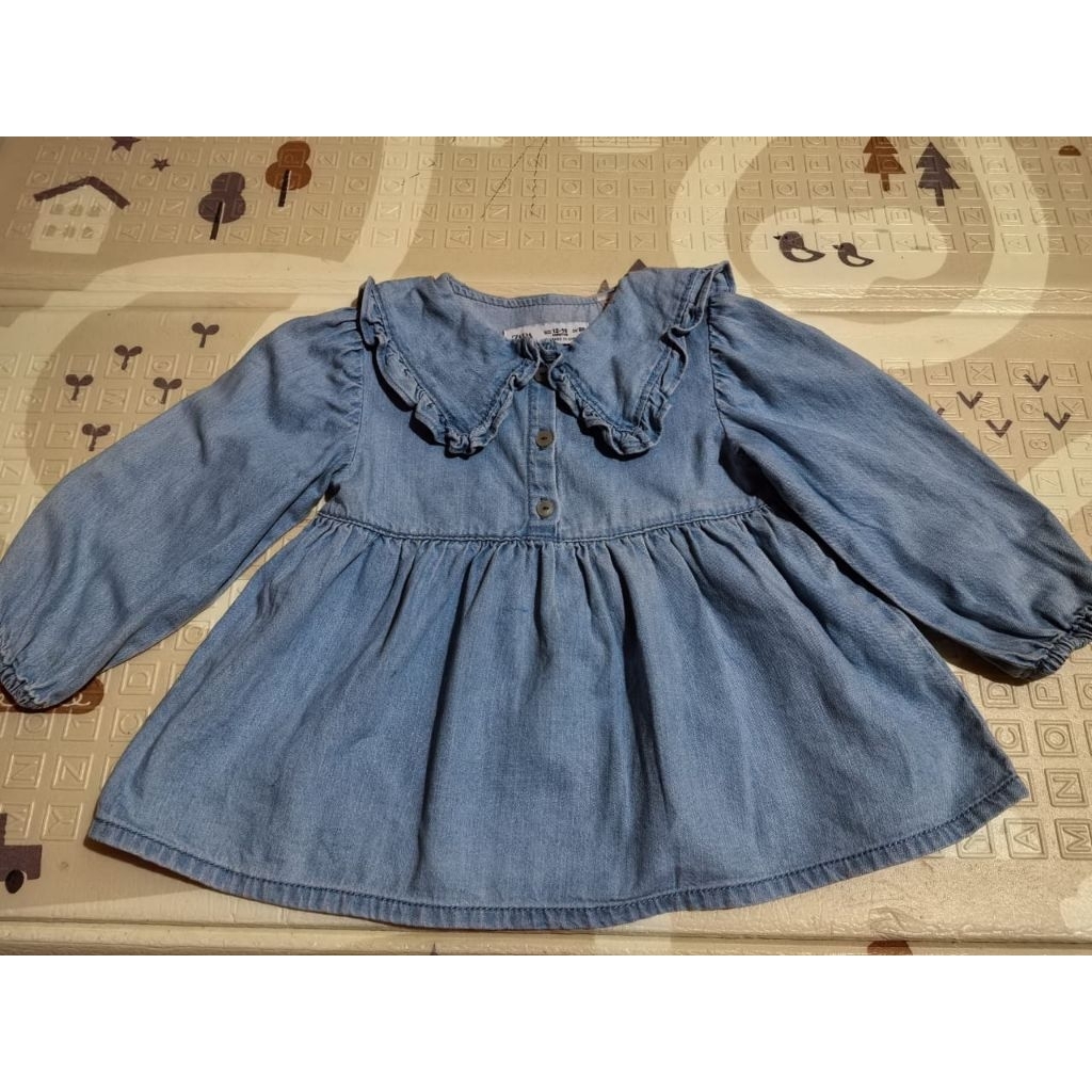 blouse denim Zara 1-2tahun