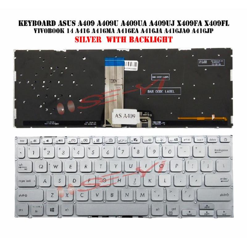 Keyboard Asus Vivobook A416 A416M A416MA A416J A416JP Silver Backlight