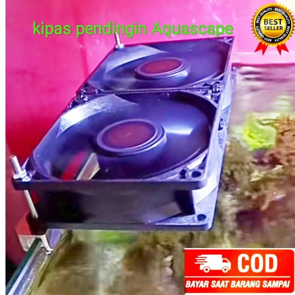 Kipas Aquascape Aquarium fullset dudukan kaca