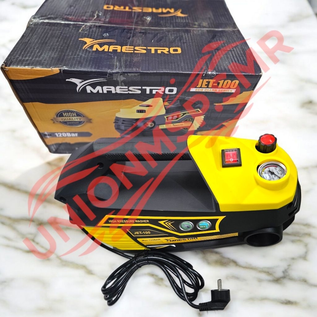 Maestro JET-100 High Pressure Washer 800W | Mesin Cuci Steam Mobil Motor AC Portable 120 Bar - INDUC
