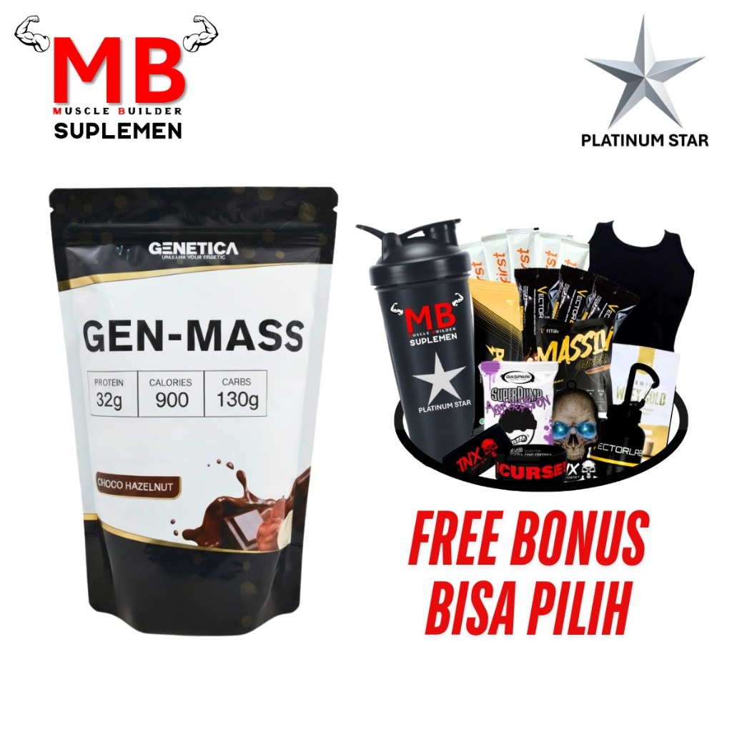 Gen-Mass 2 lbs Genetica Protein Gainer 900 gram grams GenMass Gen Mass Zero MassZero 2lbs 2lb 5 6 10
