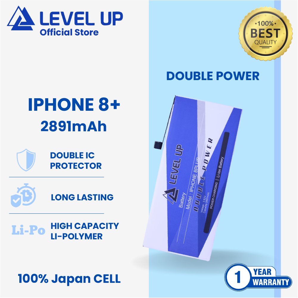 LEVEL UP Baterai Iphone 8 Plus / 8+ Double Power