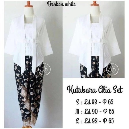 Kebaya Kutubaru Baloteli Polos / Kebaya Kutubaru Pita / Kebaya Wisuda Modern / Kebaya Rok Lilit