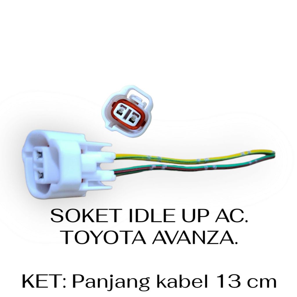 Soket Idle Up AC Untuk Mobil Toyota Avanza Socket Plus Kabel 2 Pin Vacum AC Xenia Vios yaris Altis