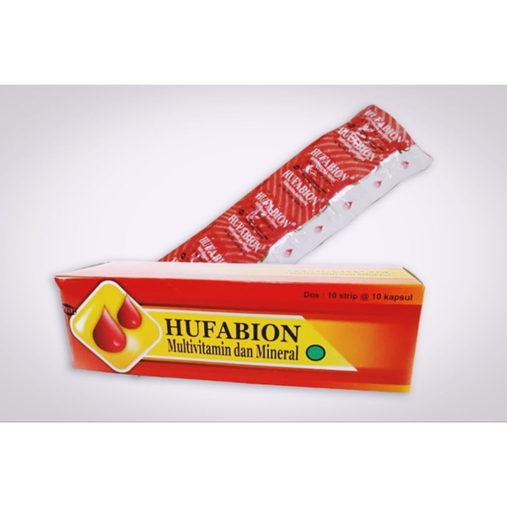 Hufabion 1 STRIP ISI 10 KAPLET - Suplemen Tambah Darah Aman Untuk Bumil