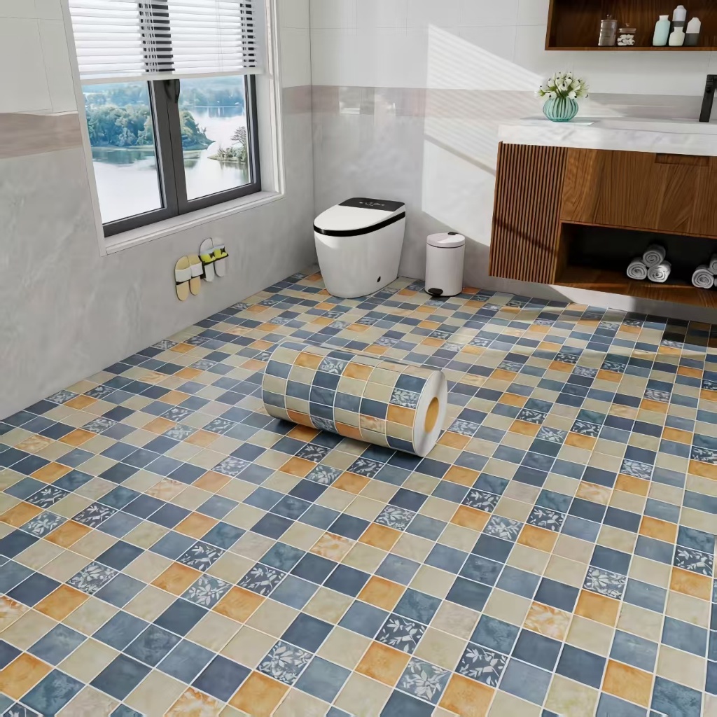 2M * 61CM PVC stiker lantai ruang tamu stiker lantai kamar mandi stiker lantai balkon stiker lantai 