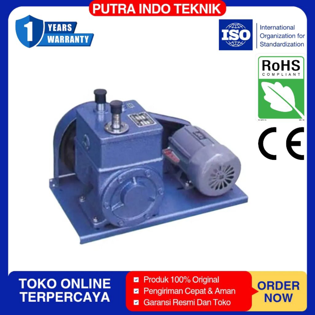 Rotary Vane Vacuum Pump Rotor 2X-2 0,5KW 220V Pompa Vakum Rotary Vane Baling-Baling Putar