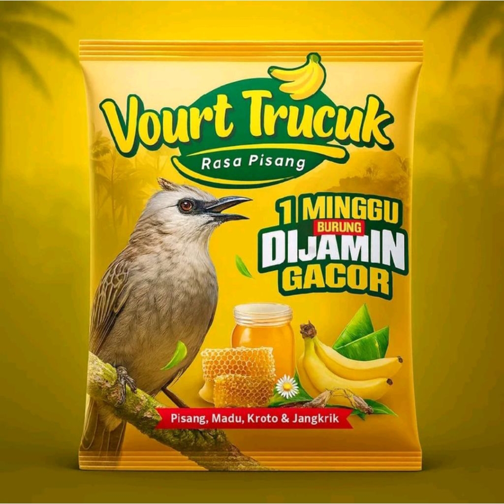 VOER TRUCUK PAKAN BURUNG TRUCUKAN TRUCUK SUPER TRUCUK VOURT TRUCUK RASA PISANG Pakan trucukan super 