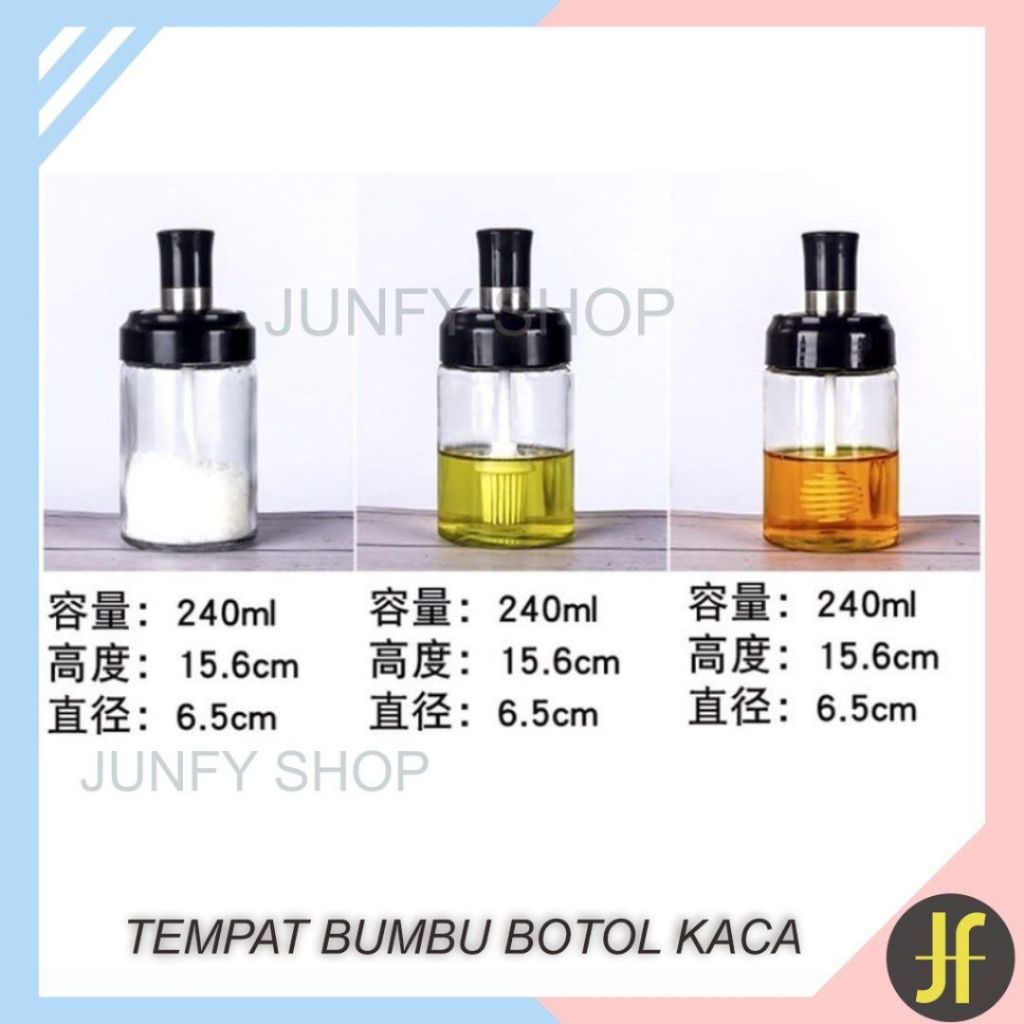 Toples Sendok Tempat Bumbu Multifungsi Seasoning Jar Bottle Kemasan Aman Desain Bagus