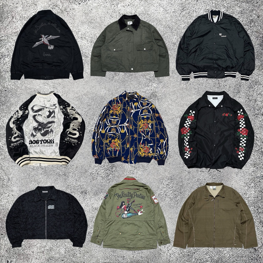 Jaket Ngantor Casual Vintage Harrington Jacket Bomber Parka Varsity Second Preloved