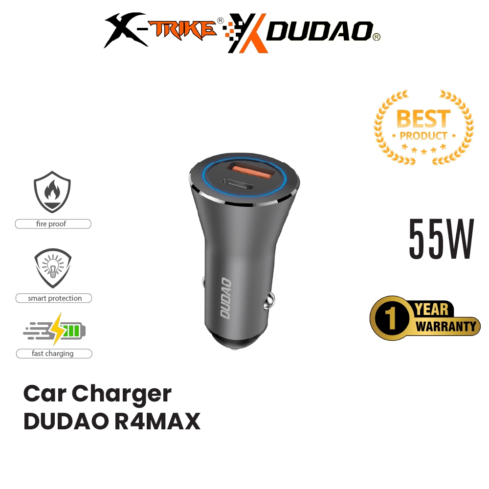 XTRIKE x DUDAO Smart Car Charger R4MAX Dual Port Charger USB - Type C 45W