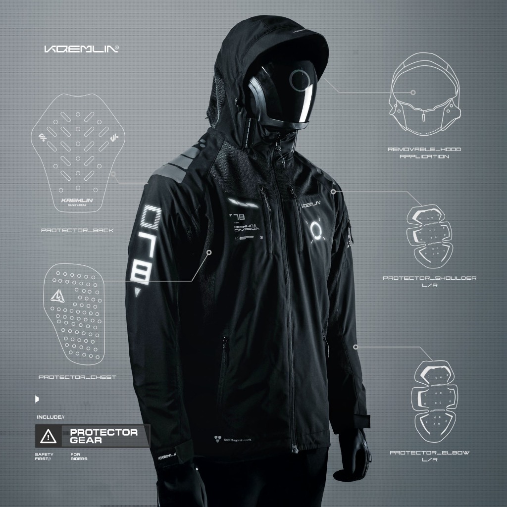 KREMLIN Jacket Modular Biker Outdoor Cyber Black - OMEGA