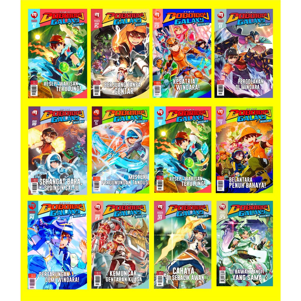 Seri Buku Komik Boboiboy Galaxy Musim 2 Isu 1 - Isu 27