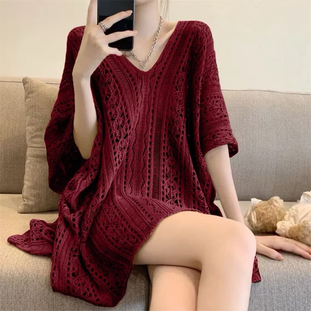 New Gisel Rompi Vest Outer Rajut Oversize Atasan Baju Wanita Jumbo Tali Samping Korean Style