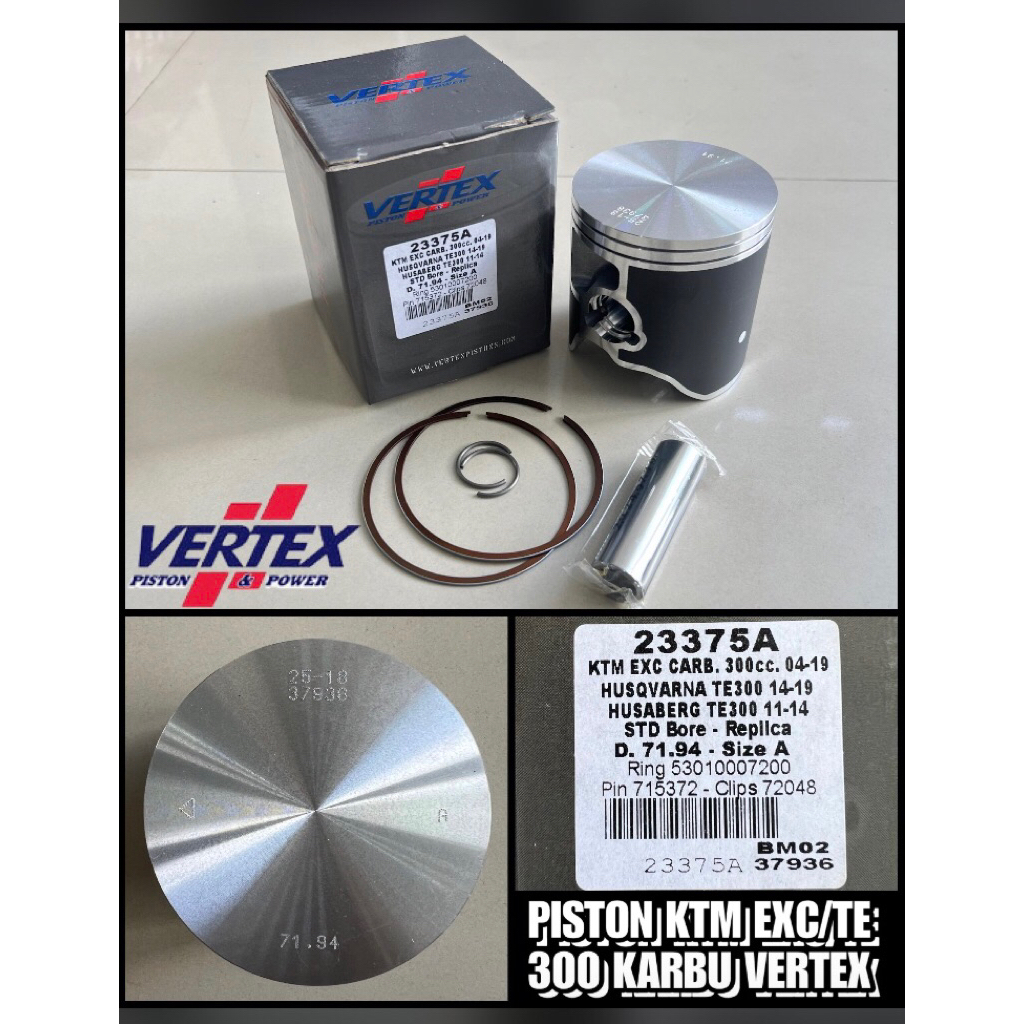 piston ktm exc/te 300 karbu vertex