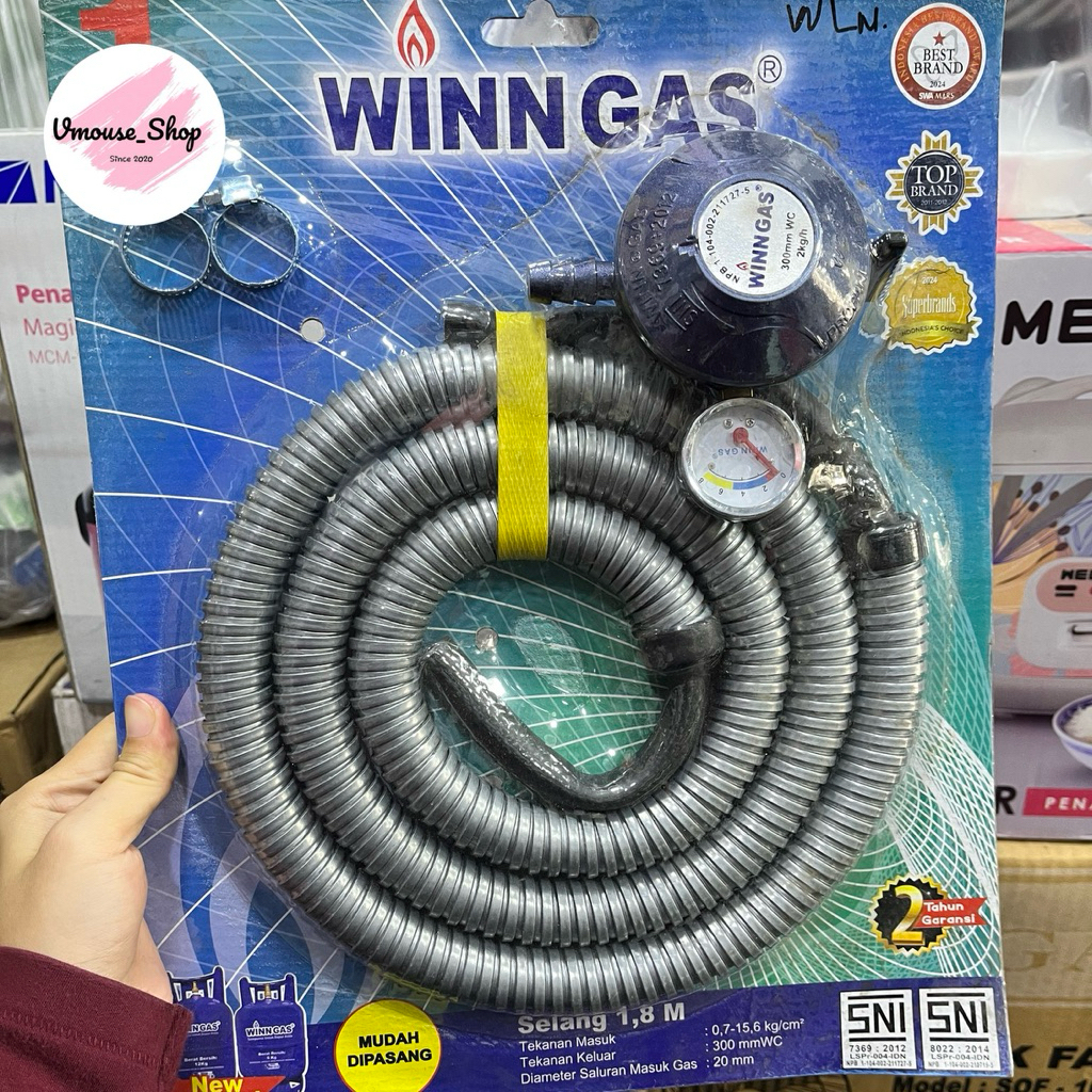 PAKET SELANG GAS WINN PLUS REGULATOR - SELANG GAS REGULATOR WINN - SELANG PLUS REGULATOR WINN - REGU