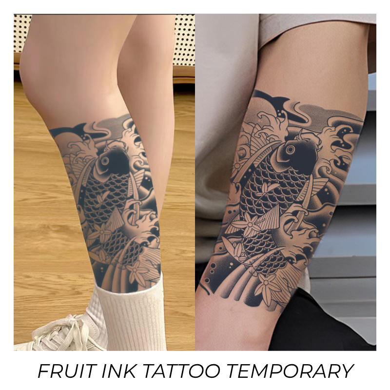 PREMIUM Tattoo Temporary Tato Semi Permanen Fruit Ink tato temporer premium fruit ink motif ikan koi