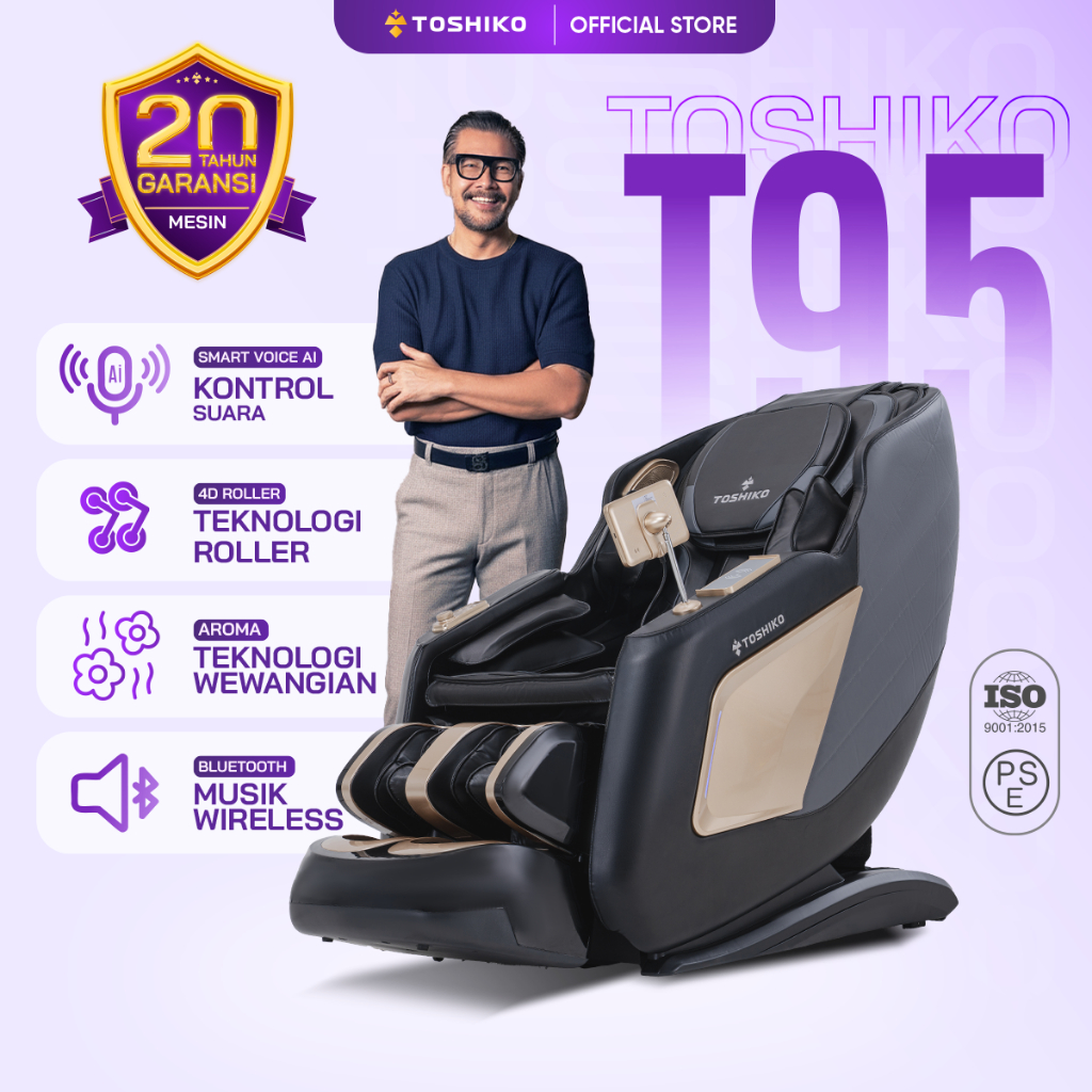 Toshiko T95 Kursi Pijat 4D Full Body - Pijat Canggih