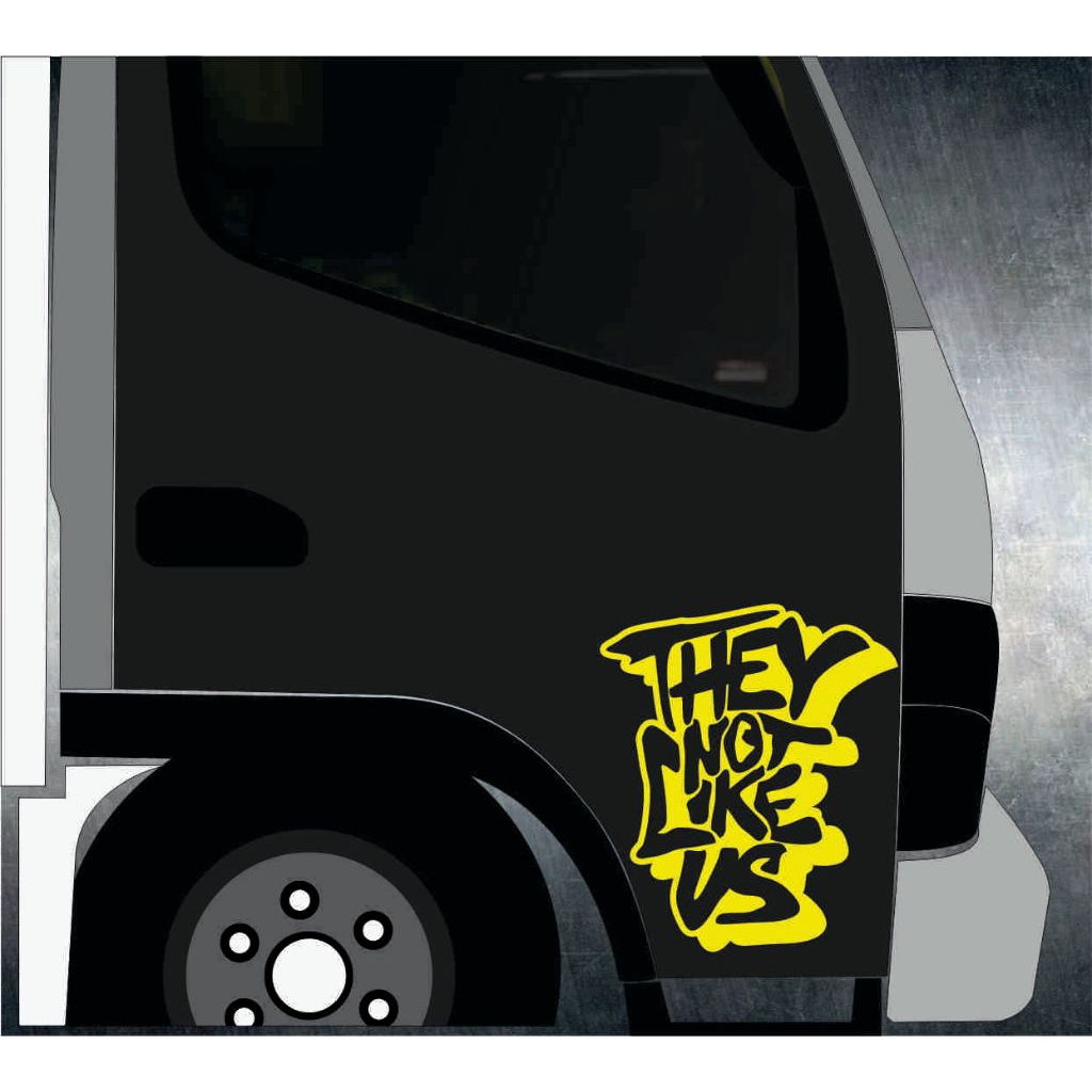 cutting sticker stiker mobil truck truk canter pintu samping code 24