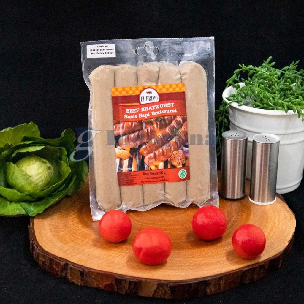 EL PRIMO Sosis Sapi Bratwurst / EL PRIMO Beef Bratwurst Sausage 500 gram