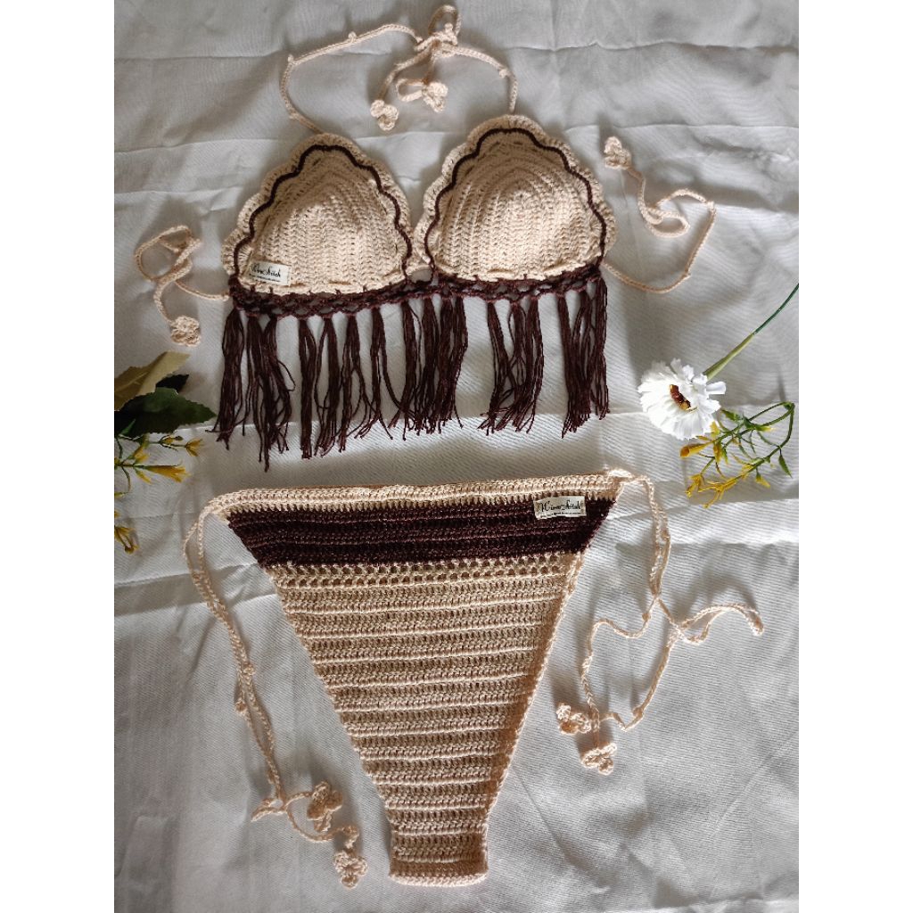 Bikini set (Rajut handmade)/Bikini Rajut/Bra set bottom rajut