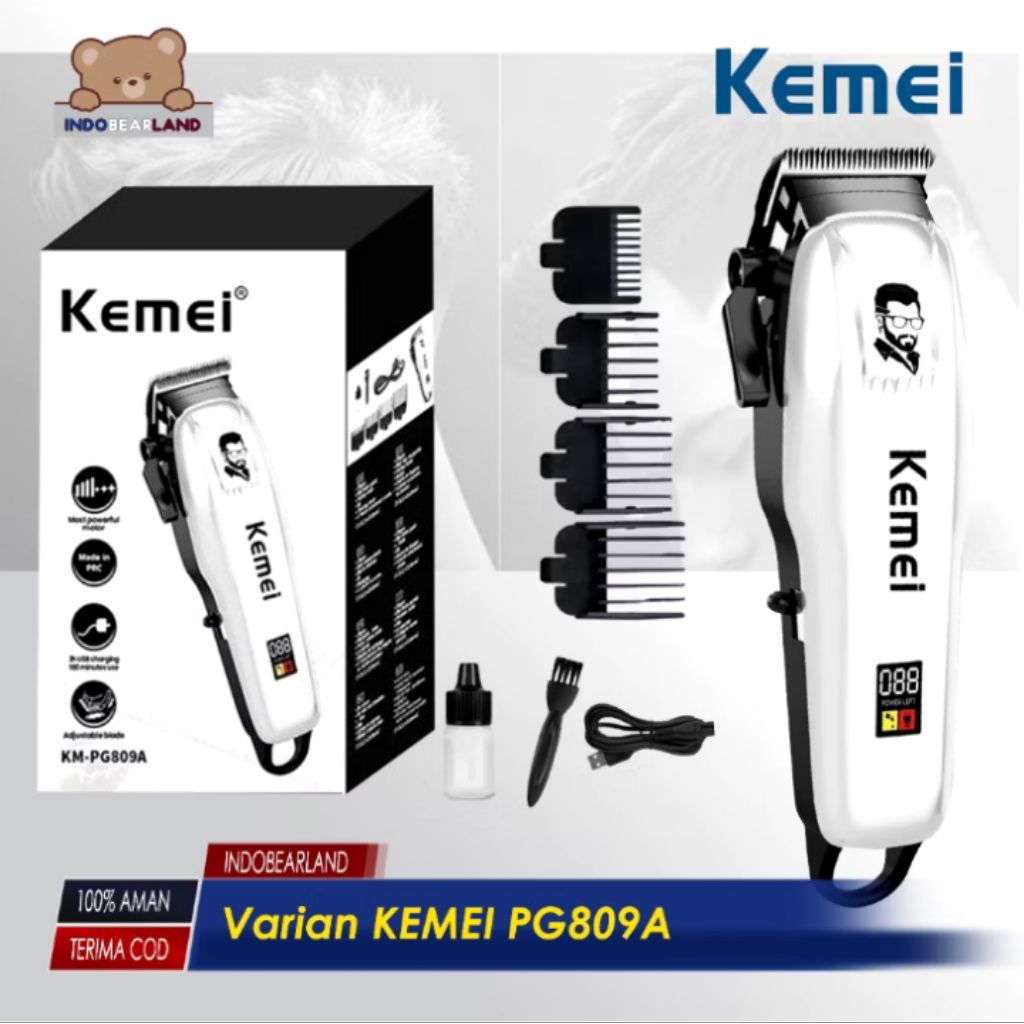 Kemei PG809A / KM PG809A Alat Cukur Rambut Elektrik Profesional Rechargeable Kemei KM PG232