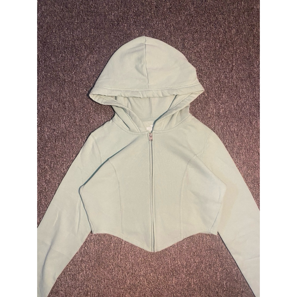 Hollister Mint Green Cropped Jacket