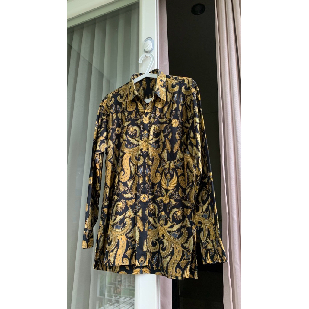 Preloved Kemeja Batik Jogja Pria Lengan Panjang