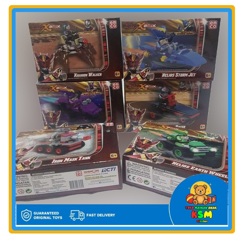 Emco Bima X Brix Helios Kranion Iron Lego Bricks Fullset Mainan Anak Original