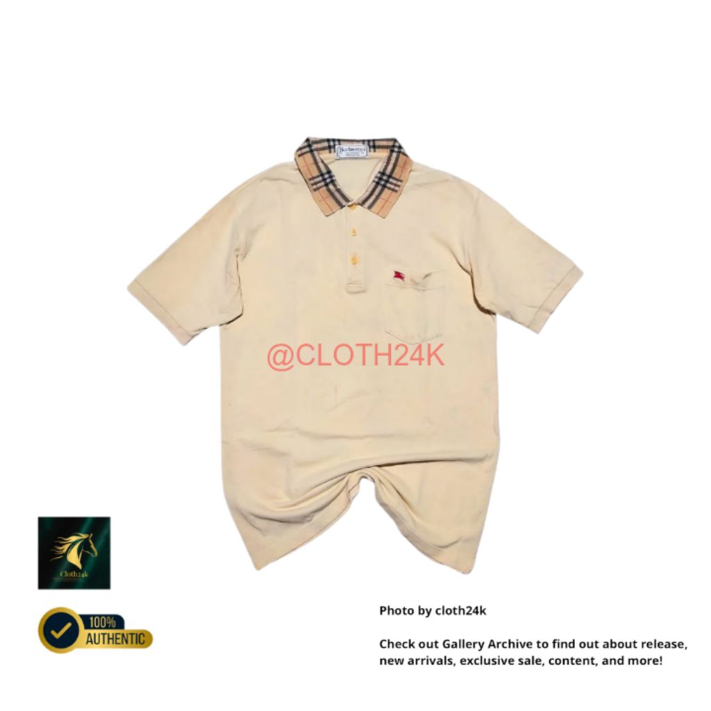 prelovedburberry polo shirt uk l luxury second branded