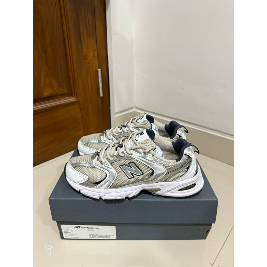 NB 530 White Silver Navy Second Original